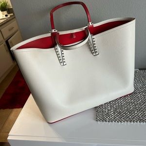 White Christian Louboutine Tote bag